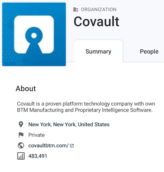 Covault on Crunchbase